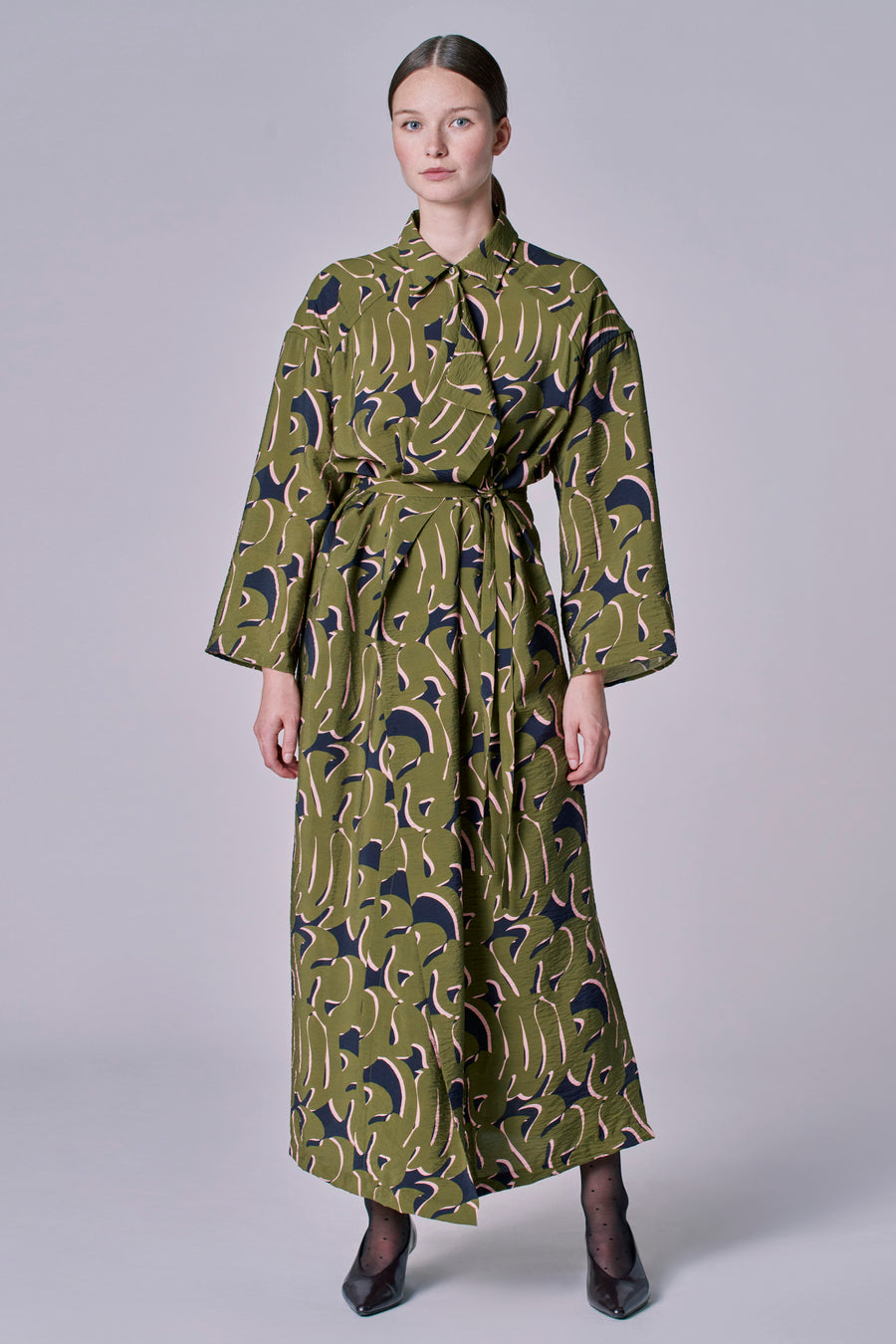 Robe à manches longues - vert - Astrid Black Label