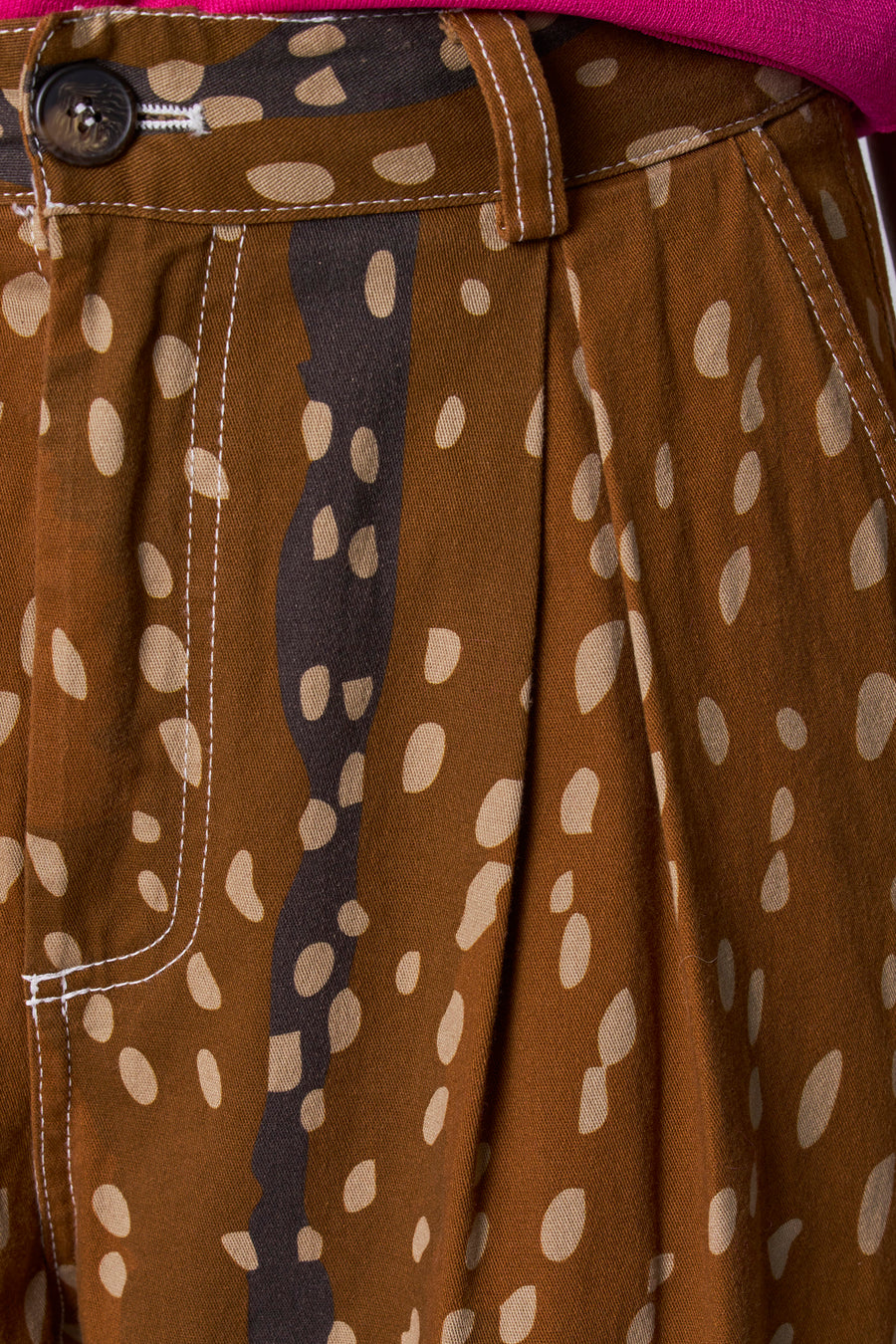 Pantalon coloré - Brun - Astrid Black Label