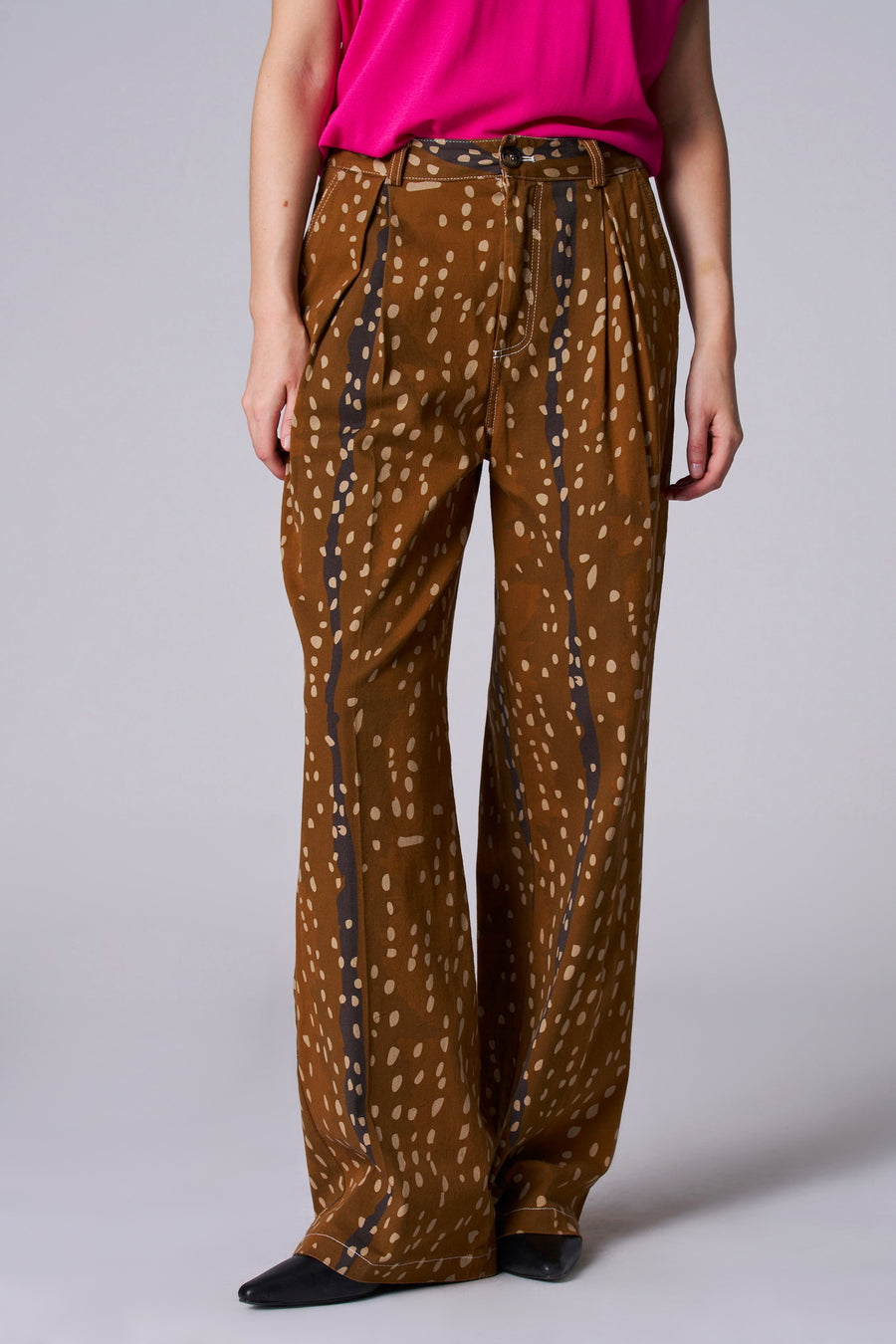 Pantalon coloré - Brun - Astrid Black Label