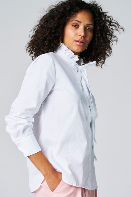Blouse à manches longues - blanc