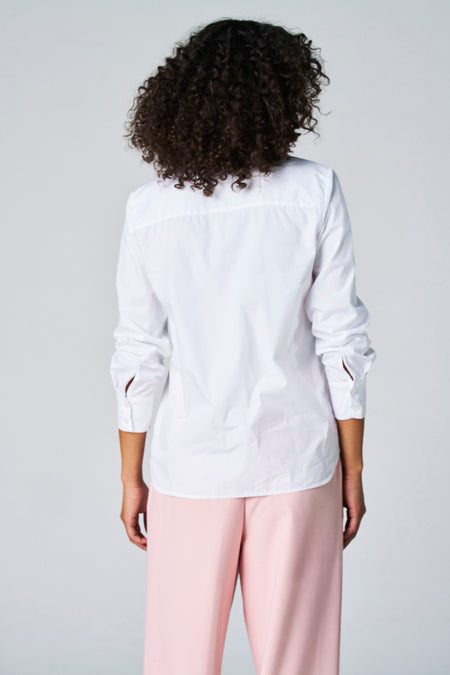 Blouse à manches longues - blanc