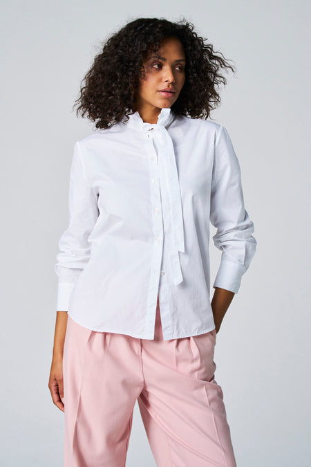 Blouse à manches longues - blanc