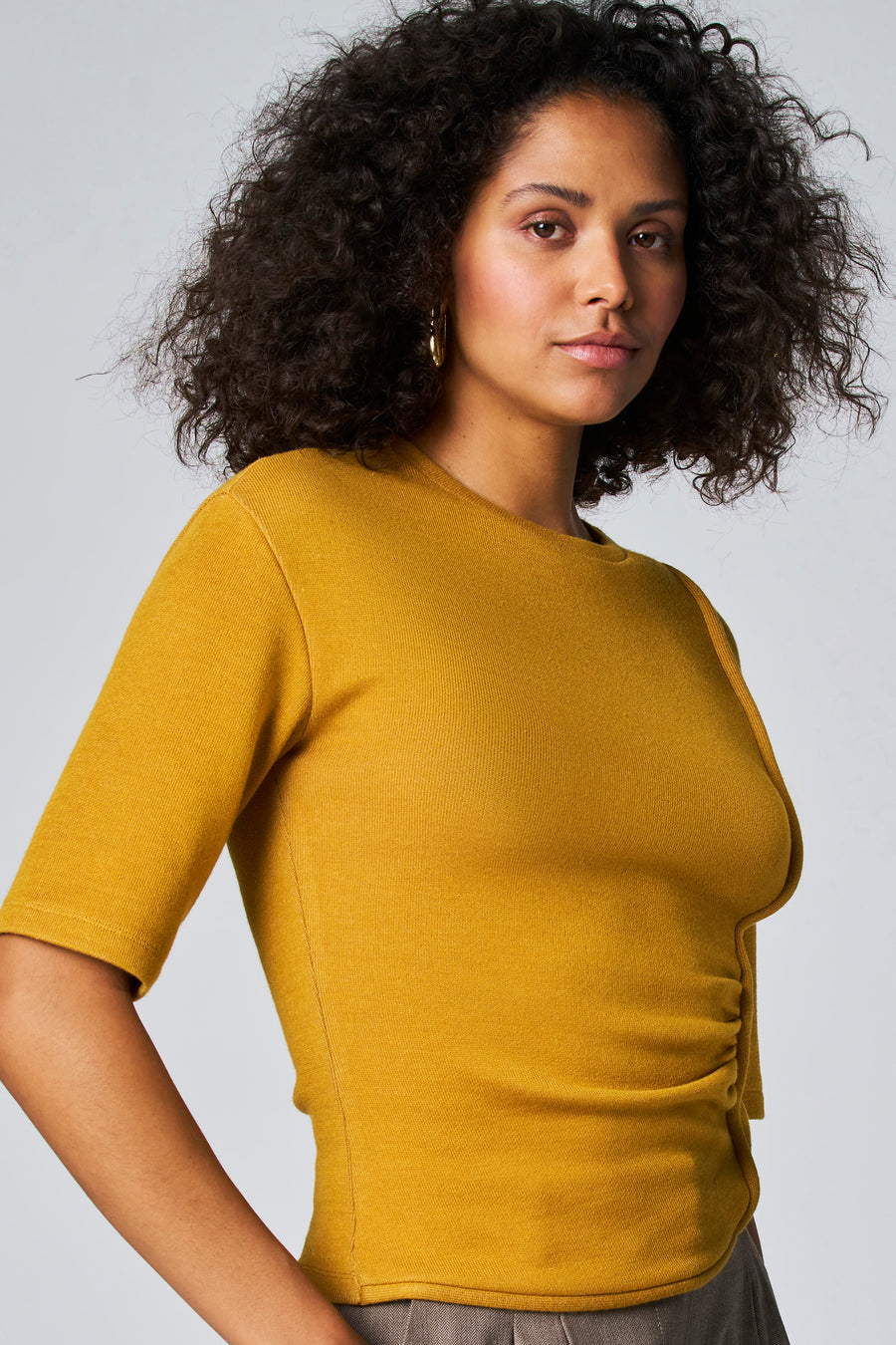 T-shirt à manches courtes - Jaune - Astrid Black Label - 4