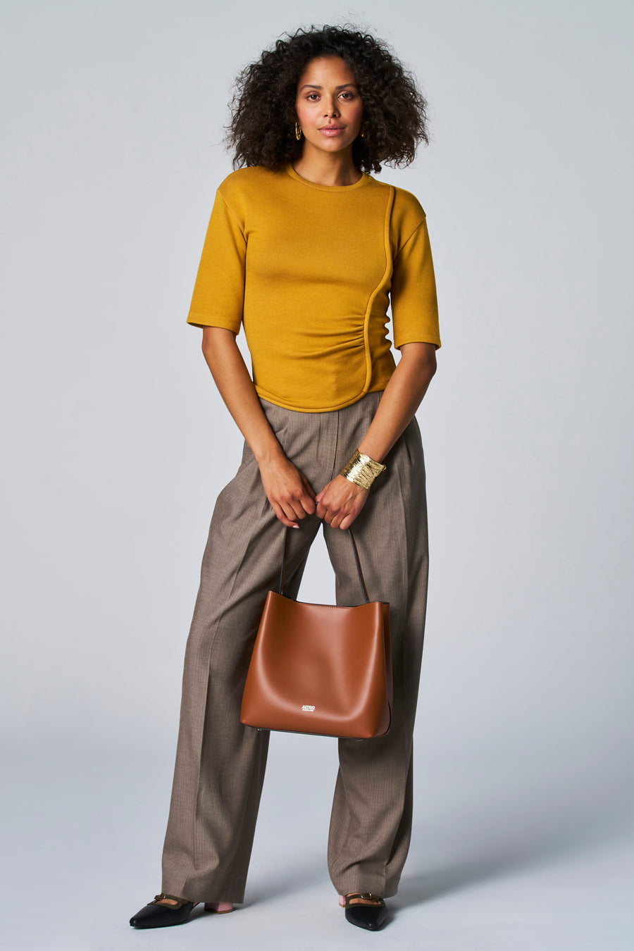 Pantalon coloré - taupe - Astrid Black Label