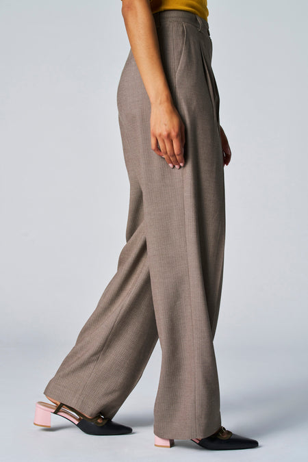Pantalon coloré - taupe