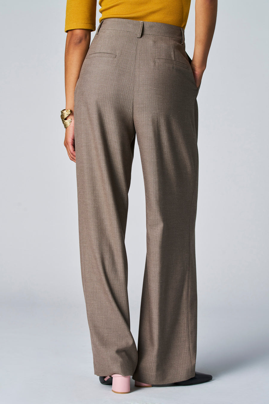 Pantalon coloré - taupe - Astrid Black Label
