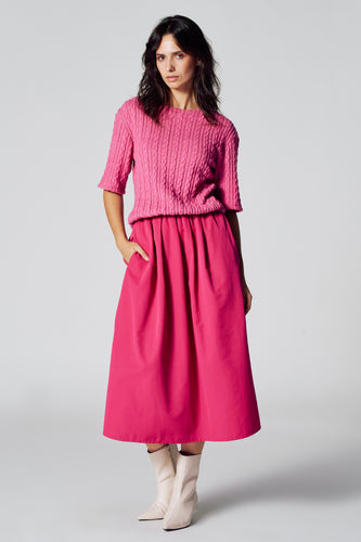 Robe à manches courtes - rose