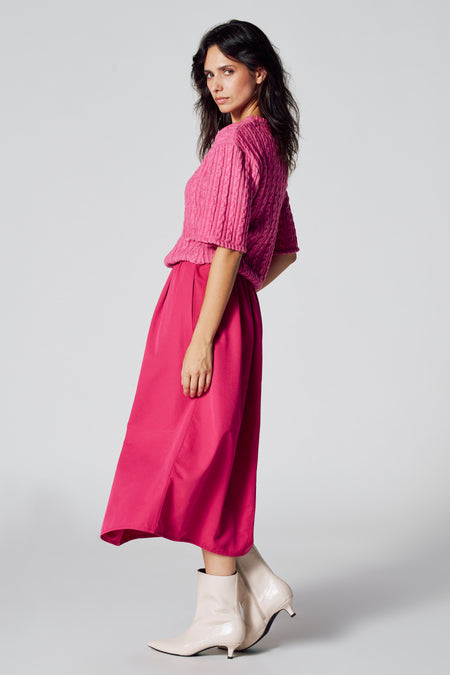 Robe à manches courtes - rose