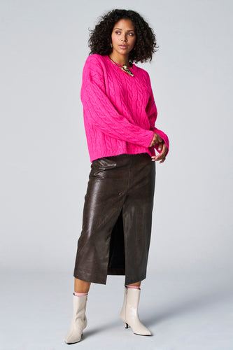 Pull à col rond - rose - Astrid Black Label