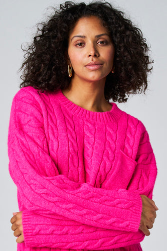 Pull à col rond - rose - Astrid Black Label