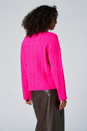 Pull à col rond - rose - Astrid Black Label