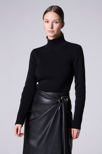 Pull à col roulé - Noir