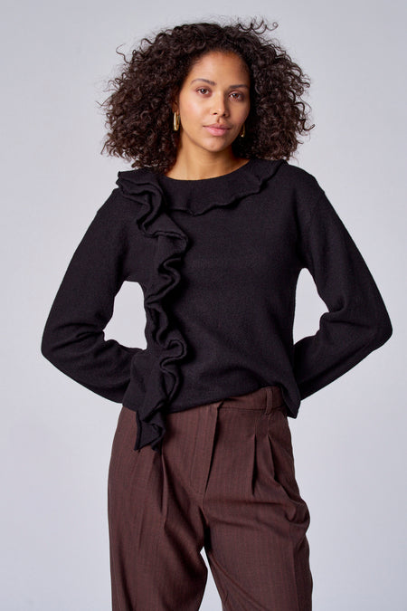 Pull col roulé Black denim - Astrid Black Label