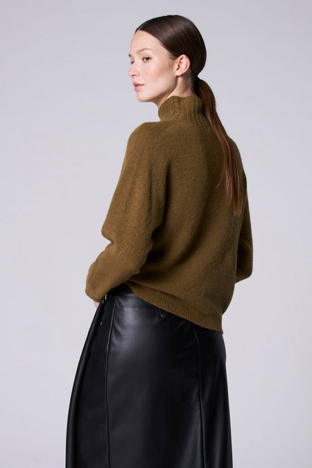 Pull à col roulé - vert