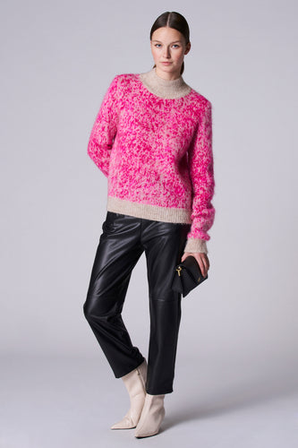 Pull à col roulé - rose
