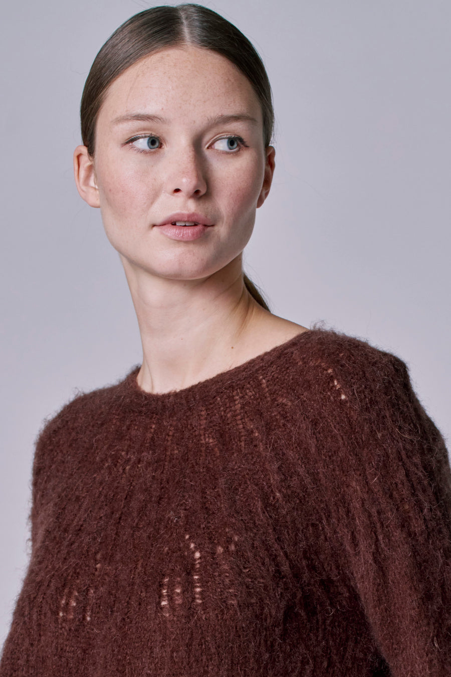 Pull à col rond - brun - Astrid Black Label - 4