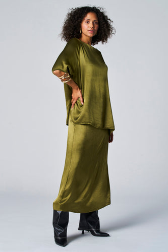 Jupe longue - vert - Astrid Black Label