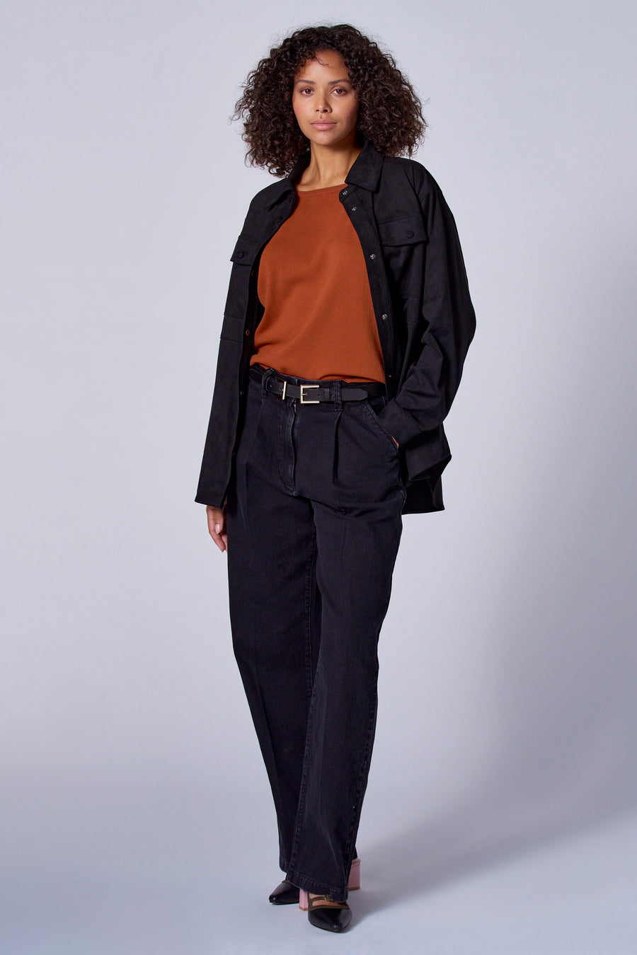 Pull à col rond - orange - Astrid Black Label