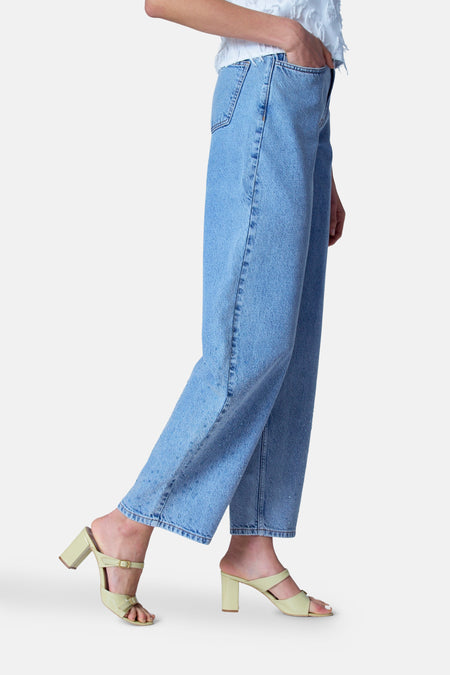 Jeans wide Light blue denim - Astrid Black Label