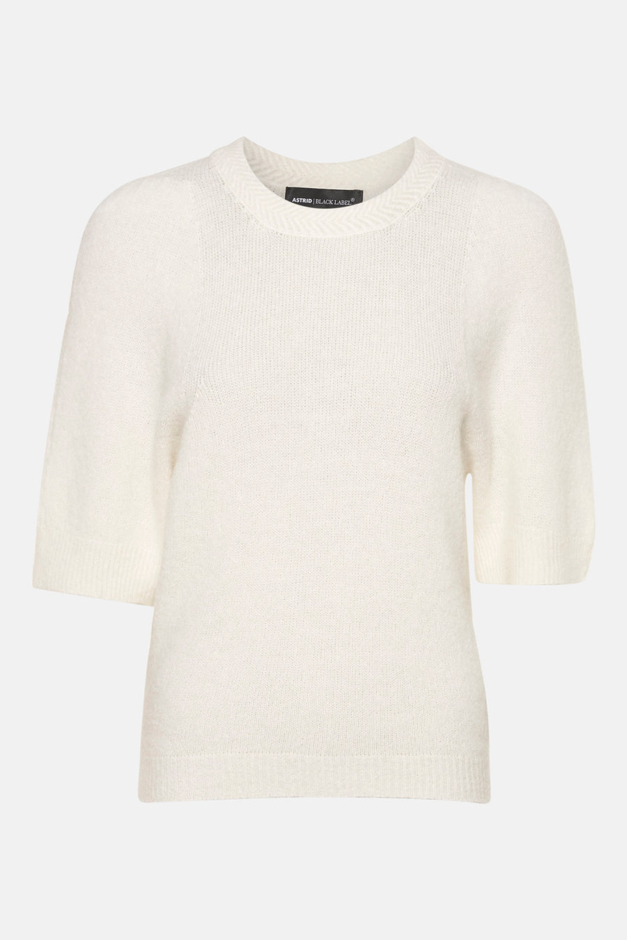 Pull à col rond - blanc - Astrid Black Label