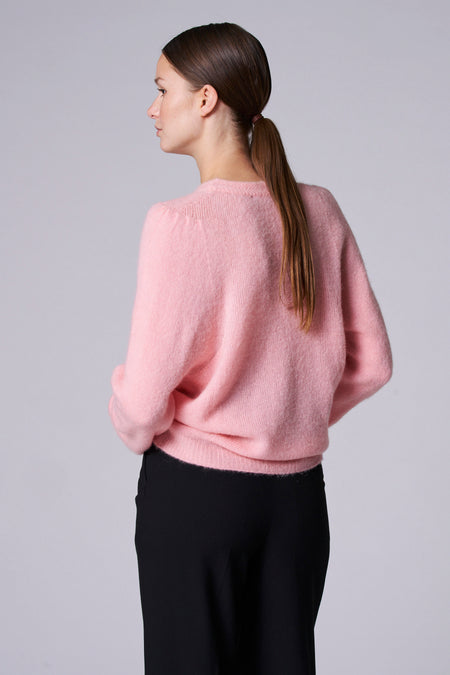 Pull à col rond - rose