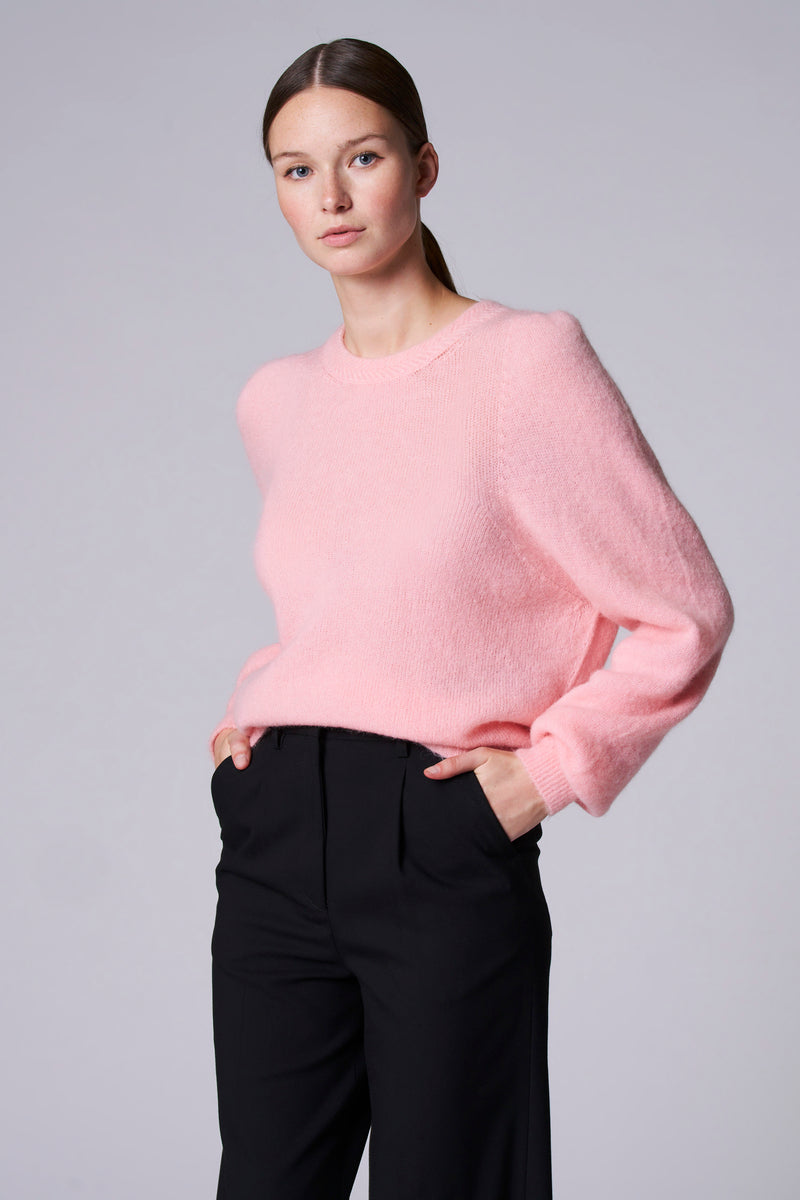 Pull à col rond - rose