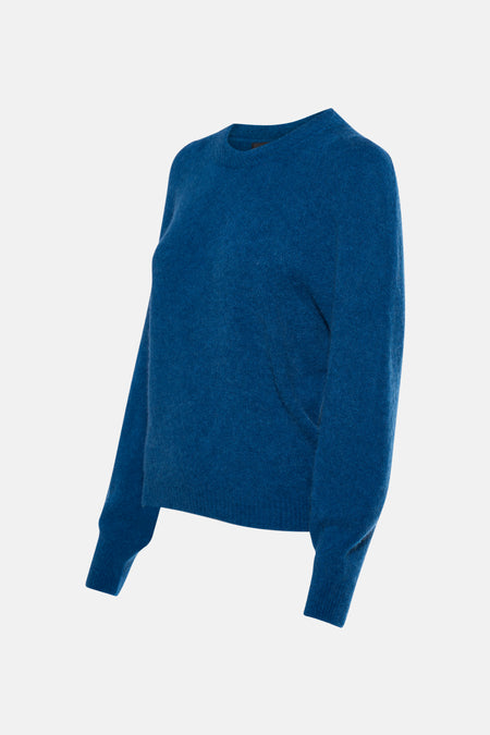 Pull à col rond - bleu