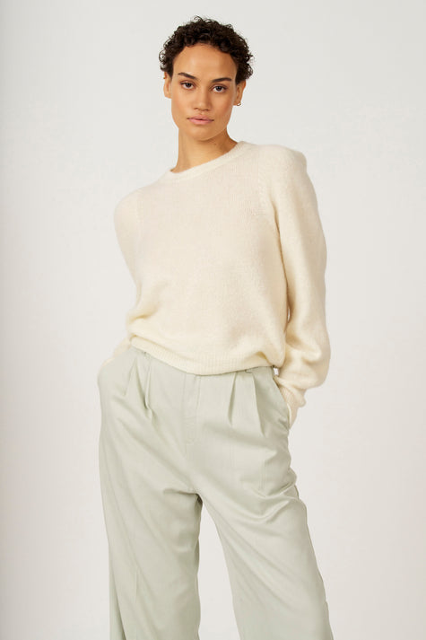 Pull à col rond - écru