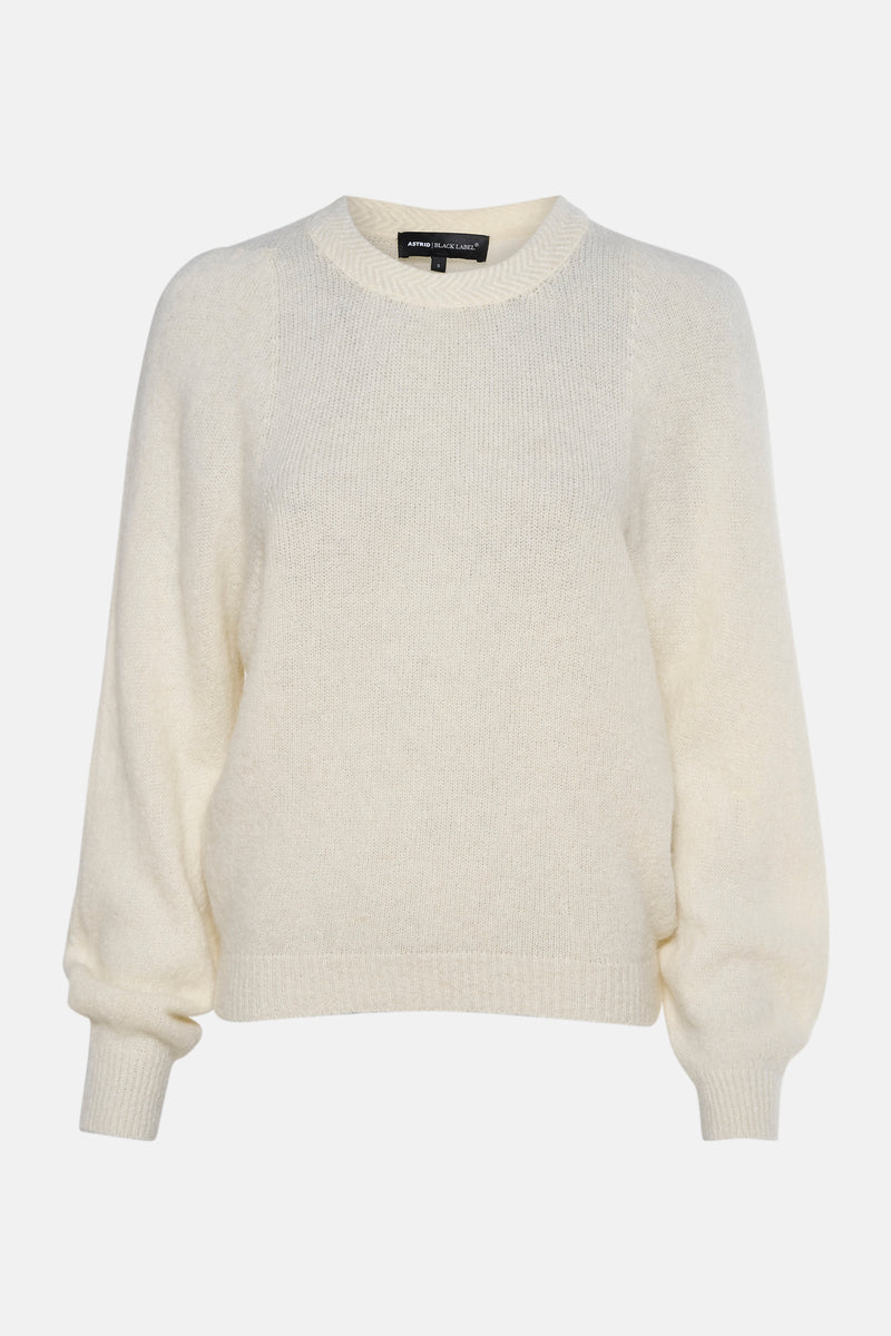 Pull à col rond - écru
