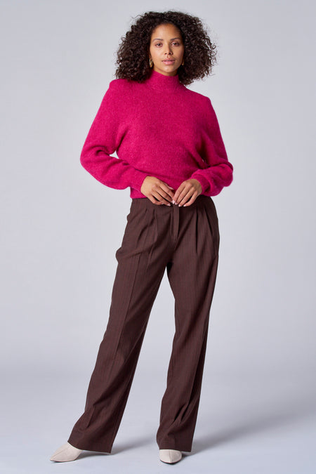 Pull à col roulé - rose