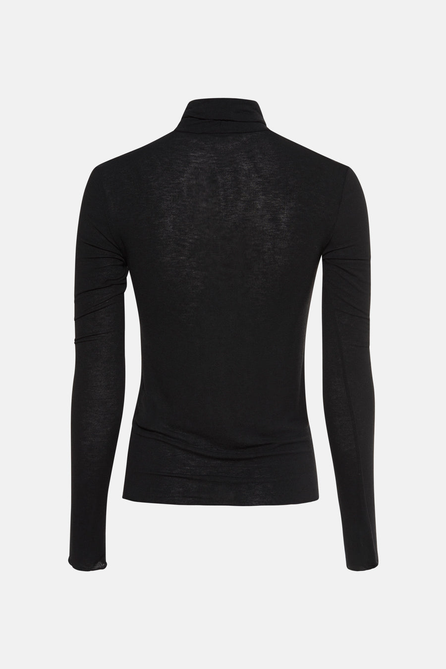 T-shirt noir à manches longues d'Astrid Black Label, dos, avec col haut.