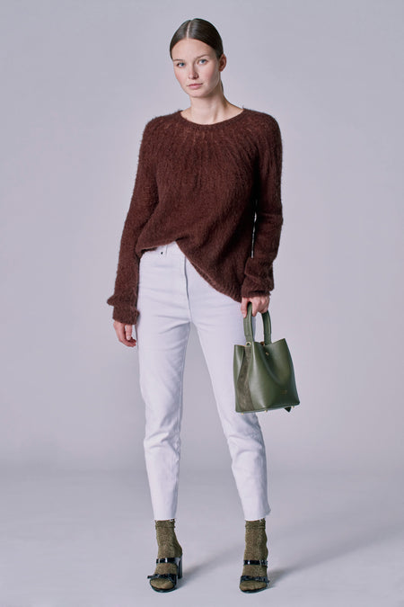 Jeans 7/8 White denim - Astrid Black Label