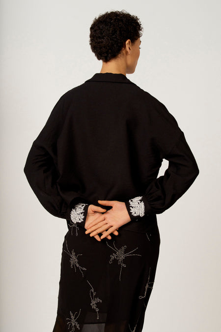 Chemise à manches longues - noir