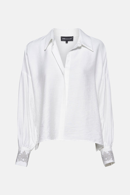 Chemise à manches longues - blanc