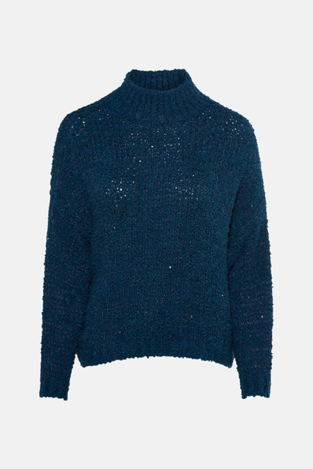 Pull à col rond - bleu