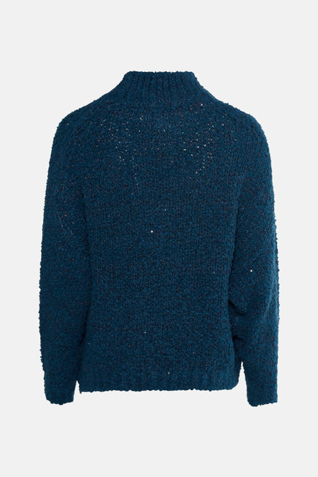 Pull à col rond - bleu