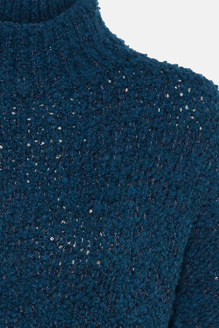 Pull à col rond - bleu