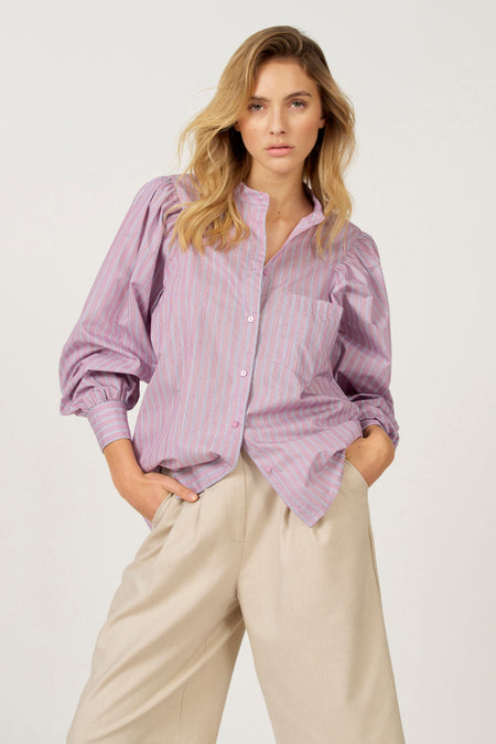 Chemise à manches longues - rose