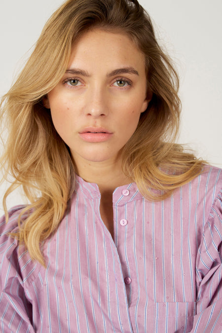 Chemise à manches longues - rose