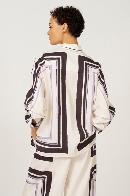 Blouse à manches longues - multicolore