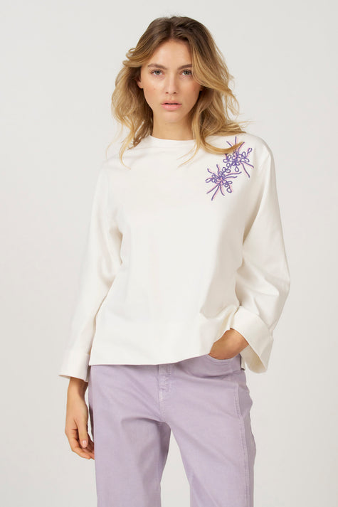 T-shirt à manches longues - écru