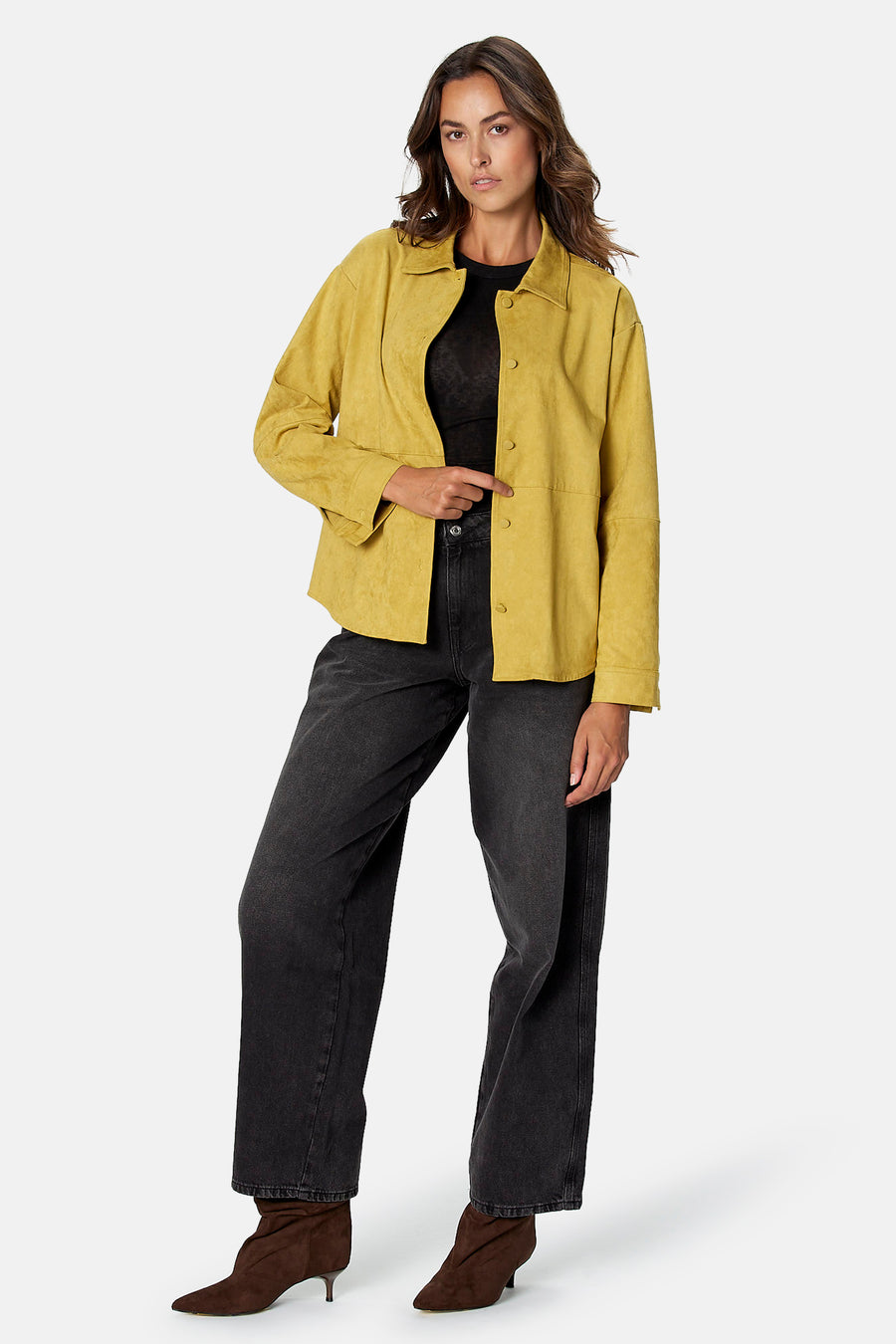 Chemise à manches longues - jaune