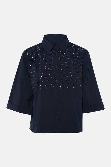 Blouse à manches 3/4 - bleu