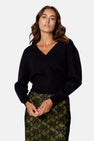 Pull col V - noir