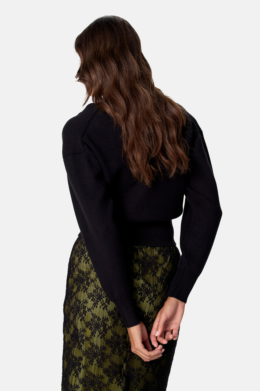 Pull col V - noir