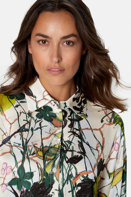 Blouse à manches longues - multicolore
