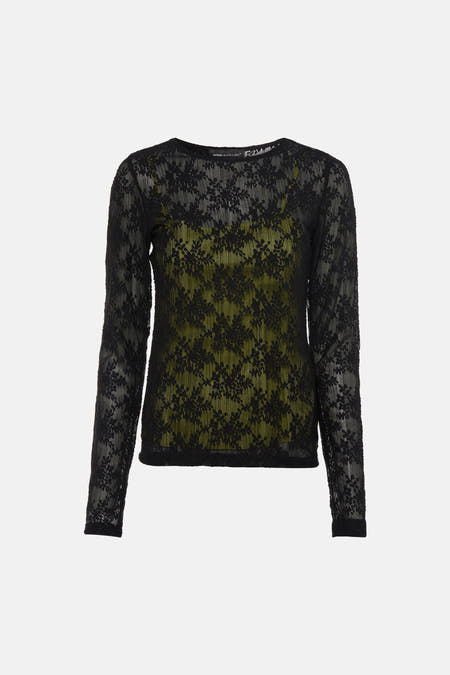 Blouse à manches longues - noir