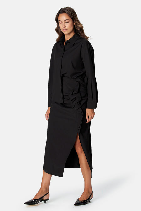 Blouse à manches longues - noir
