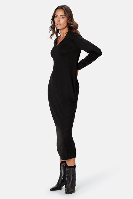 Robe à manches longues - Noir