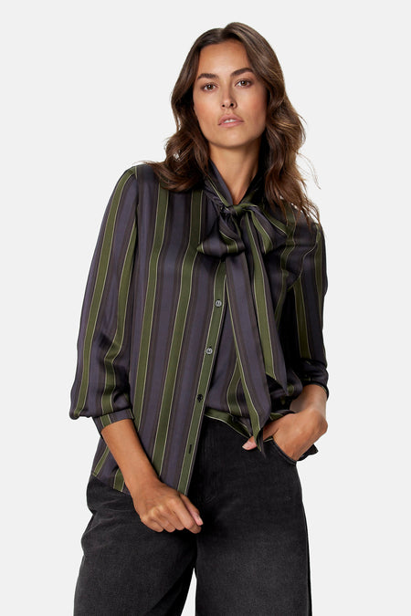 Blouse à manches longues - multicolore